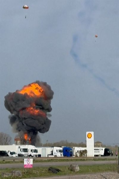 Planes collide mid-air forcing pilots to eject in terrifying incident