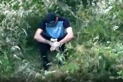 Dangerous driver found hiding in a field after being tracked down by police drone