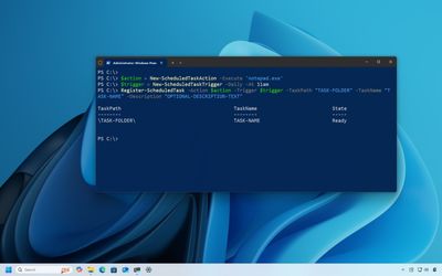 How to create scheduled tasks with PowerShell on Windows 10