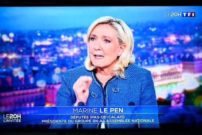 Marine Le Pen vows to fight election ban in attack on court’s ‘politician decision’ over embezzlement conviction