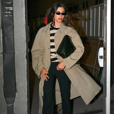 Hailey Bieber Is All About the Oversized Headband Trend