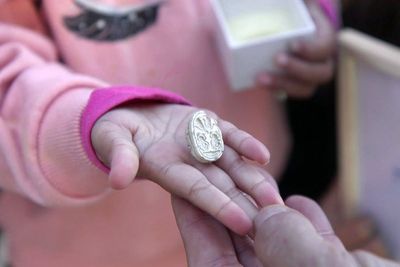 Stone found by three-year-old during stroll turns out to be 3,800-year-old scarab amulet