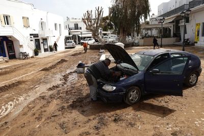 Greek tourist islands devastated by flooding