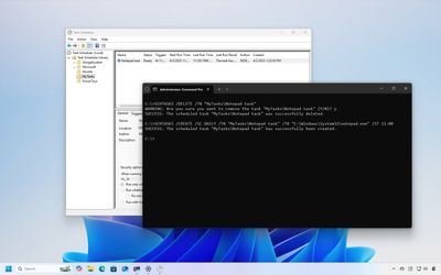 How to create scheduled tasks with Command Prompt on Windows 10