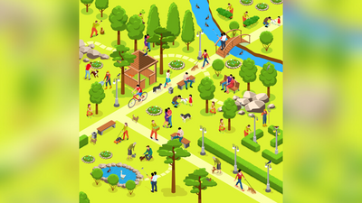 Optical illusion: Only a person who loves outings can spot 5 hidden rabbits in the park