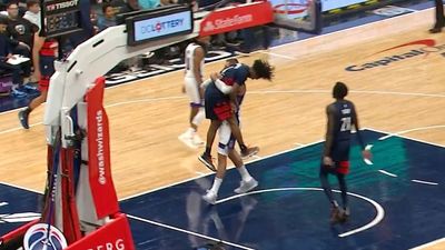 Jonas Valanciunas Snatches Former Teammate Out of the Air in the Middle of a Game