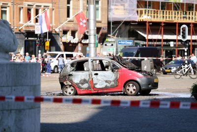Car explodes at Dam Square in Amsterdam just days after mass stabbing