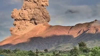 Volcanic eruption of Philippines' Mount Kanlaon rains ash on villages