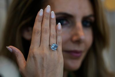 Rare blue diamond shines at a $100 million exhibition in Abu Dhabi