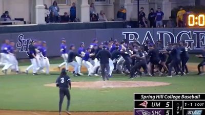 Very Excited Pitcher Incites Brawl Which Ends College Baseball Game After 11 Innings