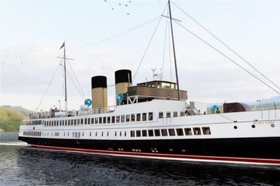 Princess Royal views continuing restoration work on Clyde steamer