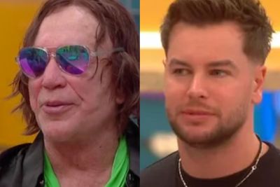 Watch moment Mickey Rourke furiously confronts Chris Hughes in Celebrity Big Brother moments before show axe