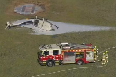 Helicopter crashes at Melbourne airport moments after takeoff