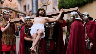 Christians take part in Good Friday processions to mark Christ's crucifixion
