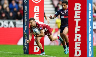 Wigan’s Jai Field runs the show against St Helens in front of Christian Wade
