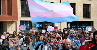 Thousands of trans rights protesters rally in Scottish streets following court ruling