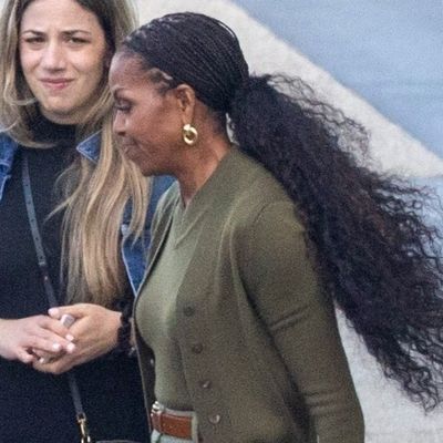 Michelle Obama Styles Her $3,700 Bottega Veneta Bag With Baggy Cargo Pants and Slingback Pumps