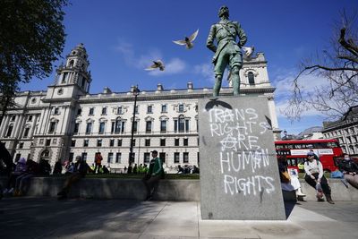 Home Secretary says damage to statues during trans rights protest 'completely unacceptable'