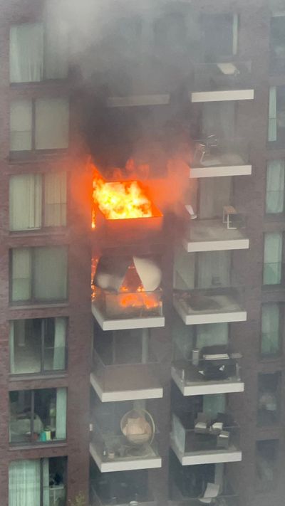 Aldgate fire: Blaze rips through two homes in block of flats in east London