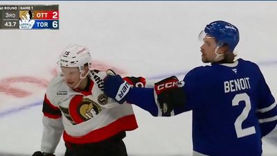 Maple Leafs-Senators Game 1 Ends in Chaos With Multiple Fights in Final Moments