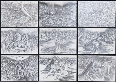 ‘My work is a scream for help’: Gaza’s artists document life under fire