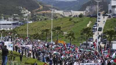 Moroccans protest ship suspected of carrying US fighter jet parts to Israel