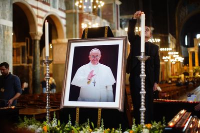 Mourners at Westminster Cathedral remember Pope as ‘voice for peace’