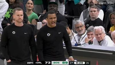 Joe Mazzulla Yelled at Jayson Tatum to 'Get Up!' As He Winced in Pain After Fall