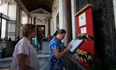 ‘He was humble and close to the people’: Catholics pay respects to Pope Francis
