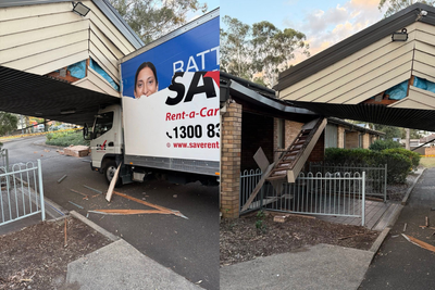 Truck Carrying Liberal Branding Crashes Into Sydney Voting Centre & Is This An Election Omen?