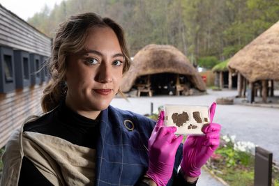 Fragments of Iron Age textile found in loch go on show for first time