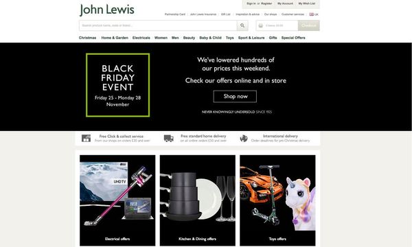 Black Friday online frenzy as John Lewis sales beat expectations