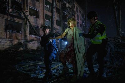 AP PHOTOS: Kyiv pummeled by deadly Russian drone and missile strikes