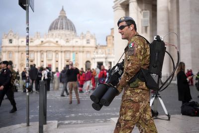 Italy prepares ring of steel for Pope Francis’s funeral in Rome with Nato jets, snipers and 8,000 police