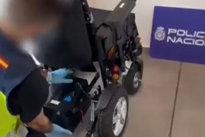 Police intercept 11kg of cocaine hidden in wheelchair at airport