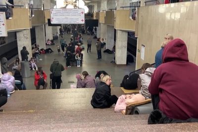 Children shelter in Kyiv metro as Russian missiles rain on Ukraine’s capital