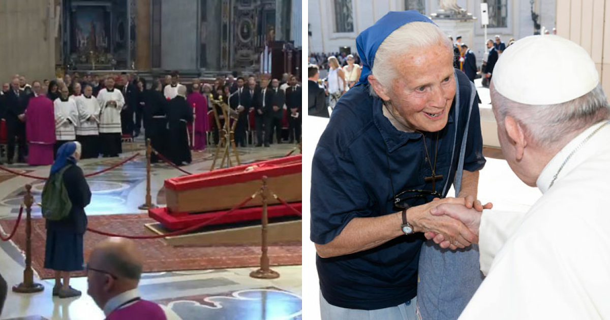 Viral Nun Who Broke Protocol To Weep Over Pope…