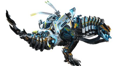 This Horizon Zero Dawn-inspired hard-surface model masterfully blends realism with intricate design