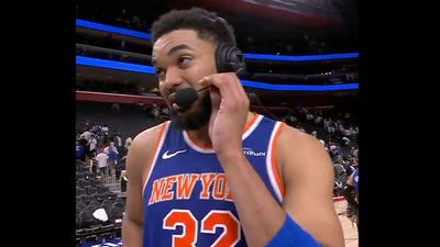 Karl-Anthony Towns Had Hilarious Reaction to Clock Malfunction at End of Knicks' Win