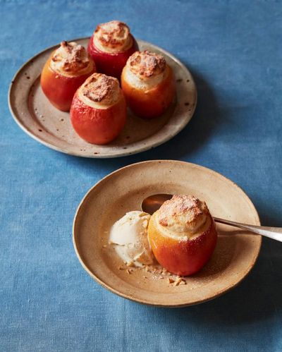 Ravneet Gill’s recipe for apple souffle and hazelnuts