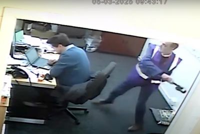 Headteacher strikes deputy on head with wrench in shocking CCTV footage