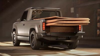 Yes, The Slate Truck Can Haul Plywood Sheets