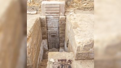 Tomb of ancient Egyptian prince discovered at Saqqara — and it has a giant 'false' pink door