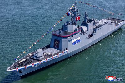 ‘Kim Jong Un style’ 5,000-tonne warship unveiled by North Korea amid US tensions
