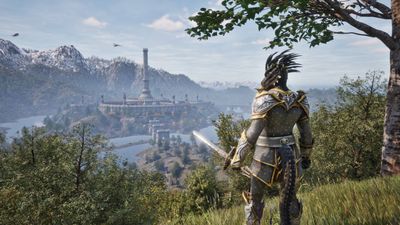 Well played, Todd: You can see Skyrim, or at least its tallest mountain, from the edge of Oblivion Remastered