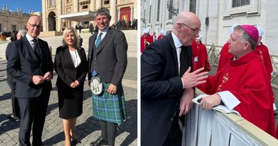 John Swinney 'moved' as he meets with Northern Ireland FM at Pope Francis funeral