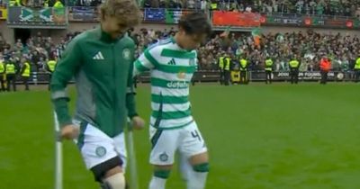 Jota Rangers vs Celtic injury fear as winger spotted in knee brace & using crutches