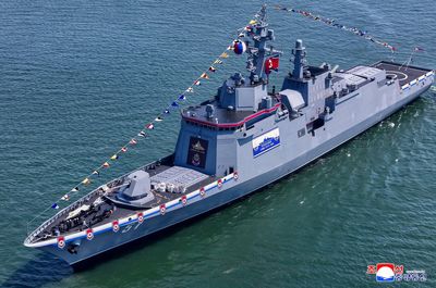 Kim Jong Un unveils North Korea's new naval warship 'equipped with nuclear-capable ballistic missiles'