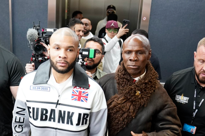 Chris Eubank Sr arrives with Jr to huge cheers in shock twist before Conor Benn bout
