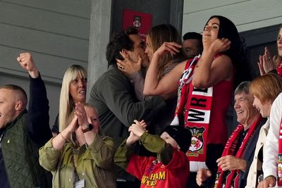 Ryan Reynolds shares kiss with Blake Lively as Wrexham earn third promotion